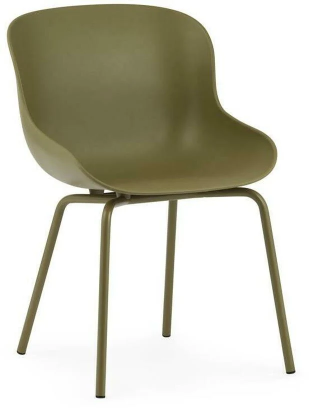 Chaise en acier peint et pp olive Hyg - Normann Copenhagen