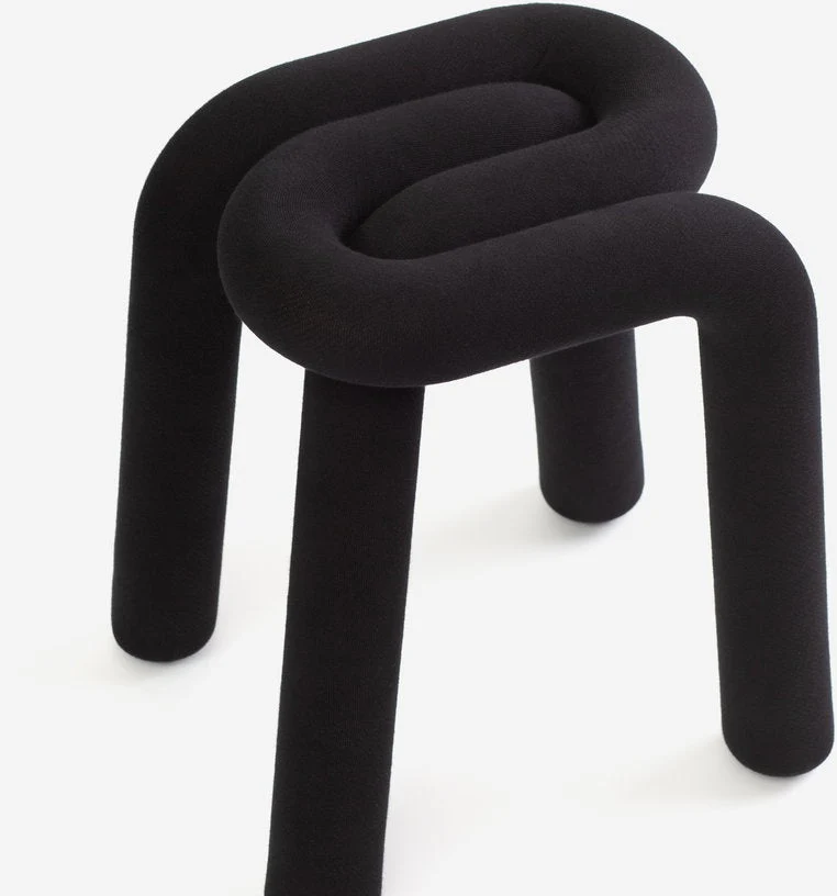 Tabouret noir Bold - Moustache