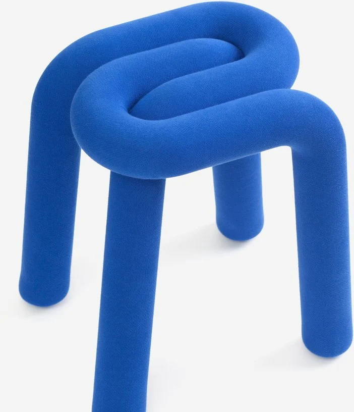 Tabouret bleu Bold - Moustache
