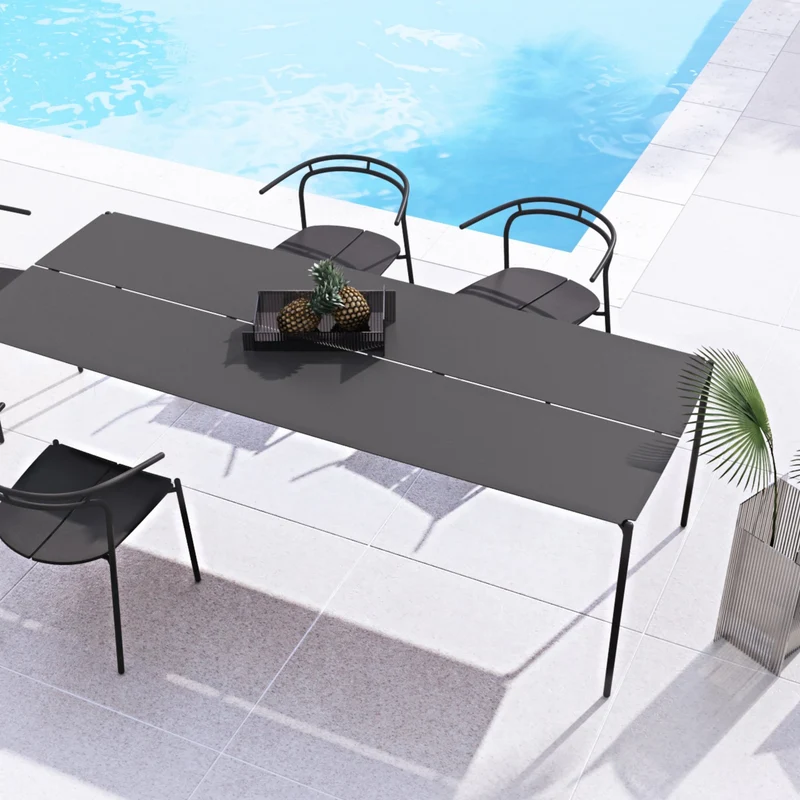Chaise avec accoudoirs en acier noir Novo - Aytm