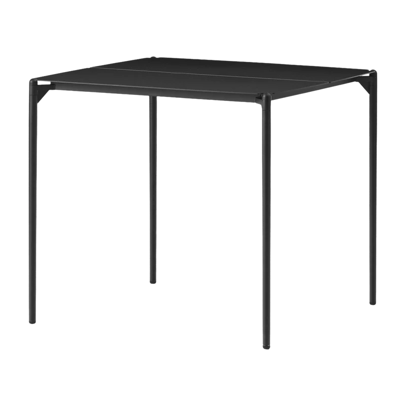 Table à manger carrée en acier noir 80 x 80 cm Novo - Aytm