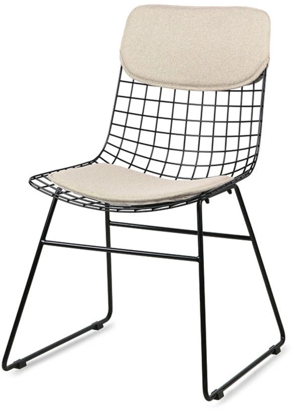 Coussins écrus pour chaise Wire - HKliving