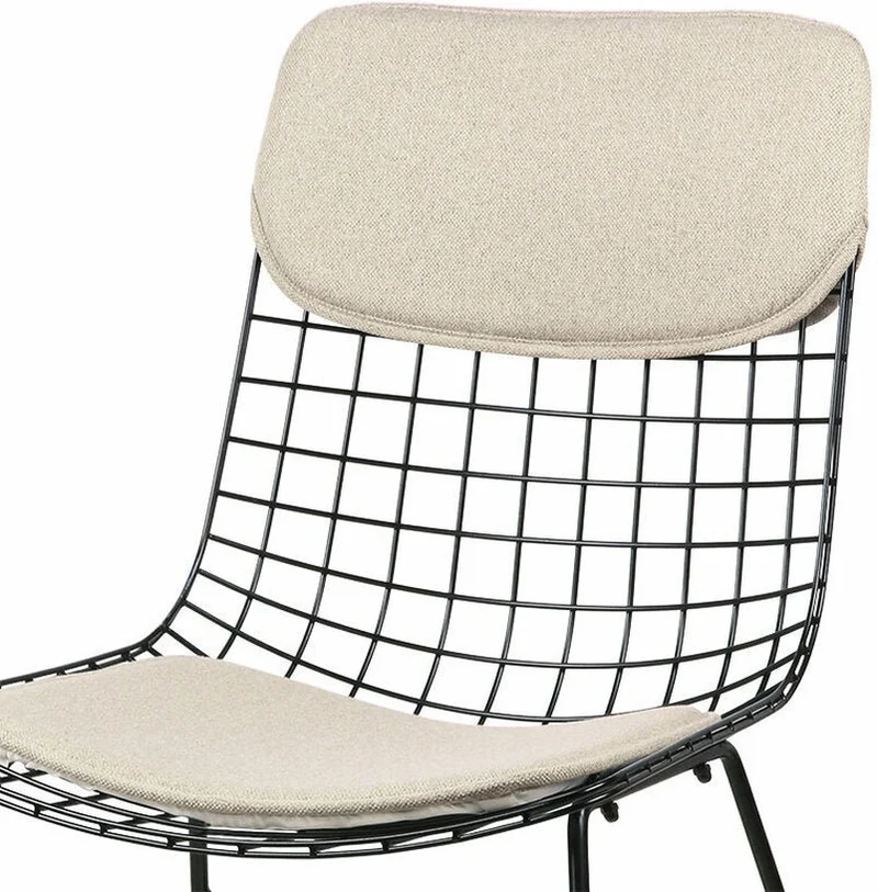 Coussins écrus pour chaise Wire - HKliving