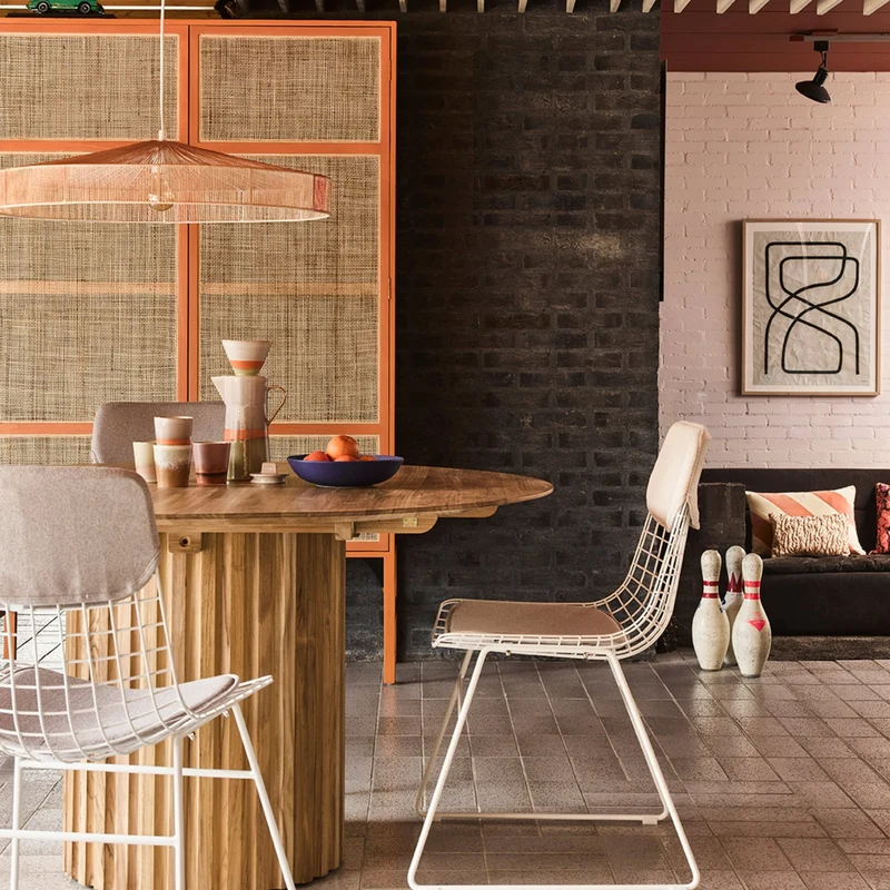 Coussins écrus pour chaise Wire - HKliving