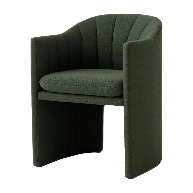 Chaise en laine vert Loafer SC24 - &tradition