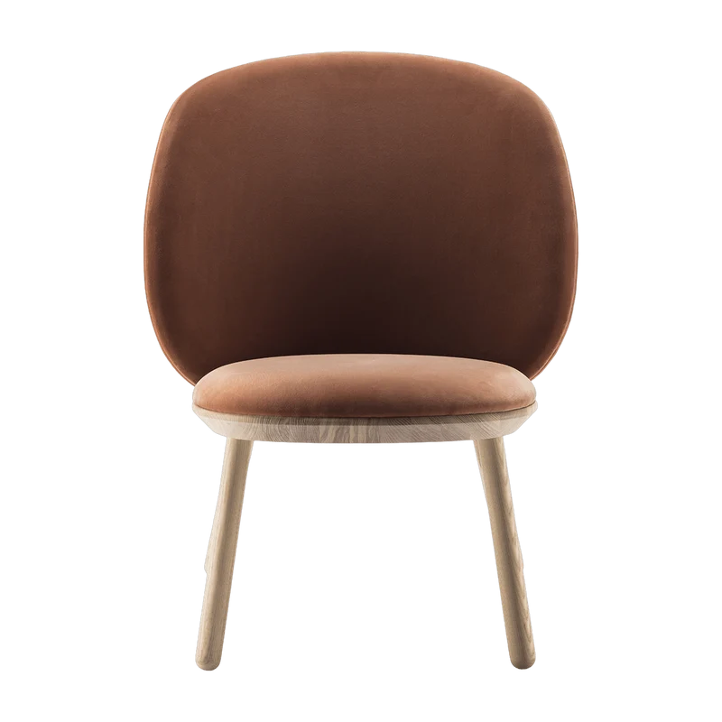 Fauteuil en velours terracotta Naïve - EMKO