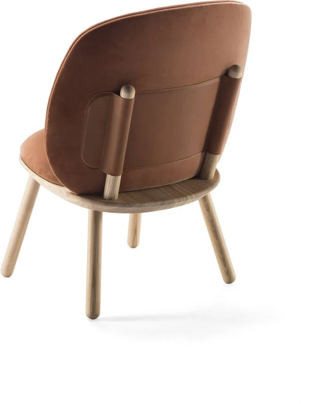 Fauteuil en velours terracotta Naïve - EMKO