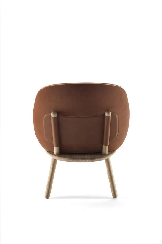 Fauteuil en velours terracotta Naïve - EMKO