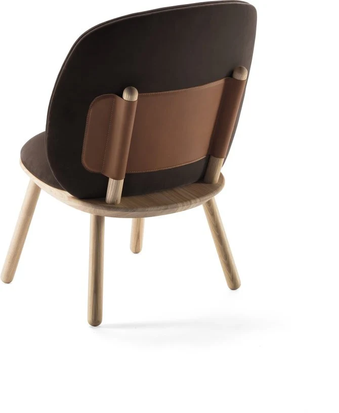 Fauteuil en velours marron Naïve - EMKO