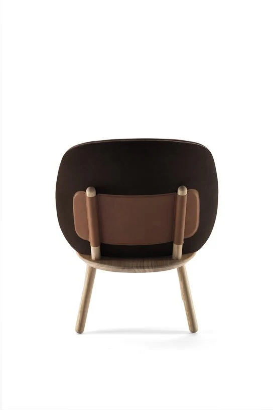 Fauteuil en velours marron Naïve - EMKO