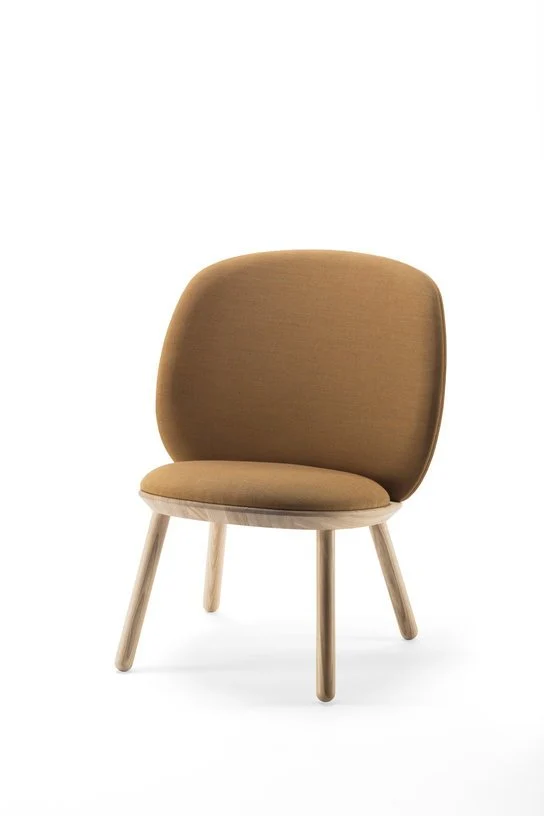 Fauteuil en tissu jaune Naïve - EMKO