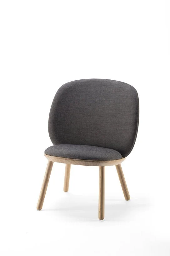 Fauteuil en tissu gris Naïve - EMKO
