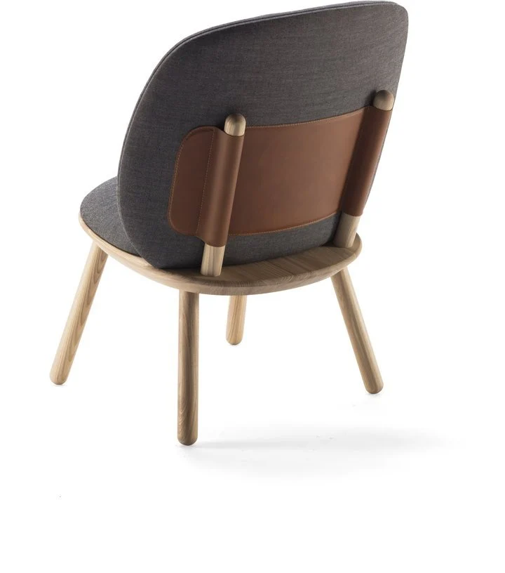 Fauteuil en tissu gris Naïve - EMKO