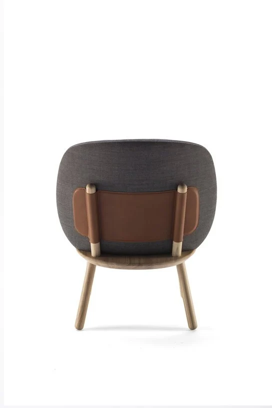 Fauteuil en tissu gris Naïve - EMKO
