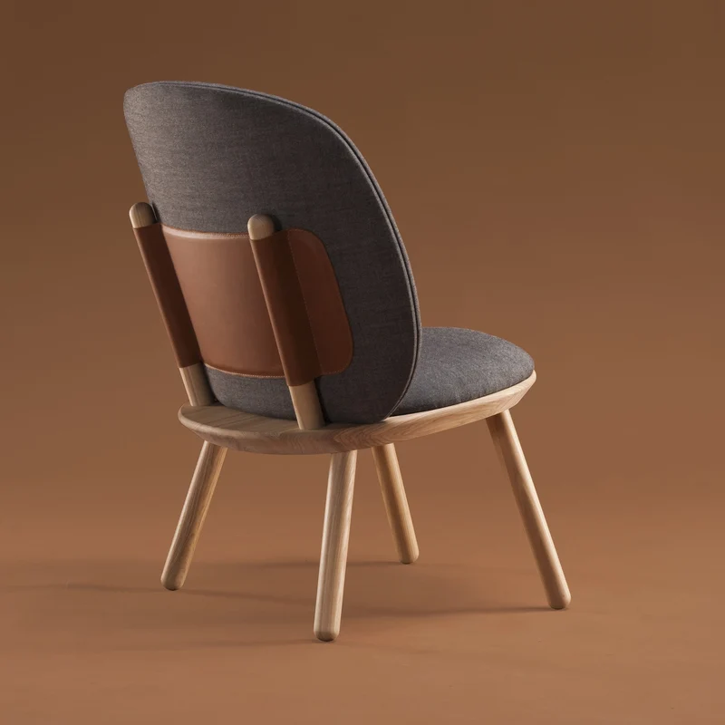 Fauteuil en tissu gris Naïve - EMKO