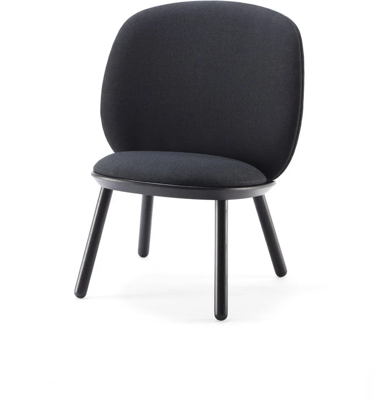 Fauteuil en tissu noir Naïve - EMKO