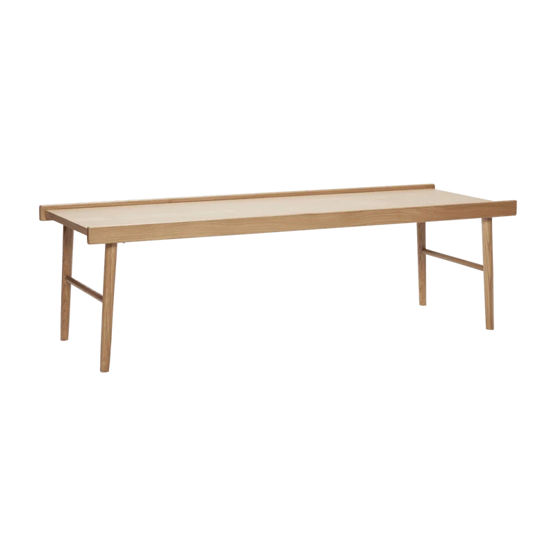 Table basse rectangulaire en bois naturel 137x41cm - Hübsch