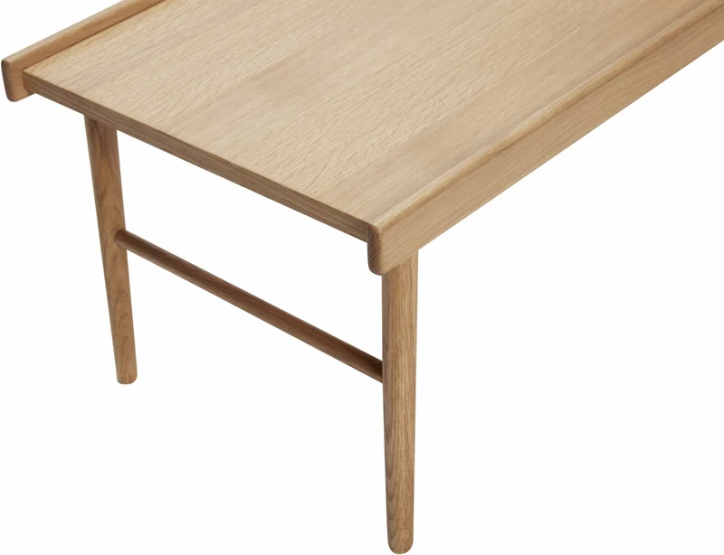 Table basse rectangulaire en bois naturel 137x41cm - Hübsch