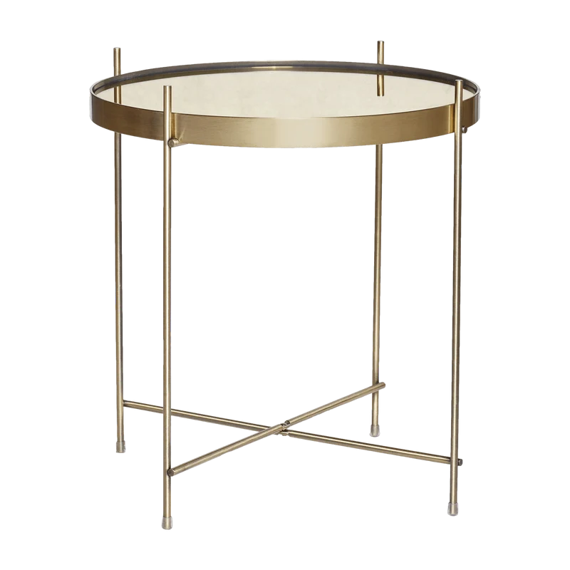 Table d'appoint ronde en métal doré - Hübsch