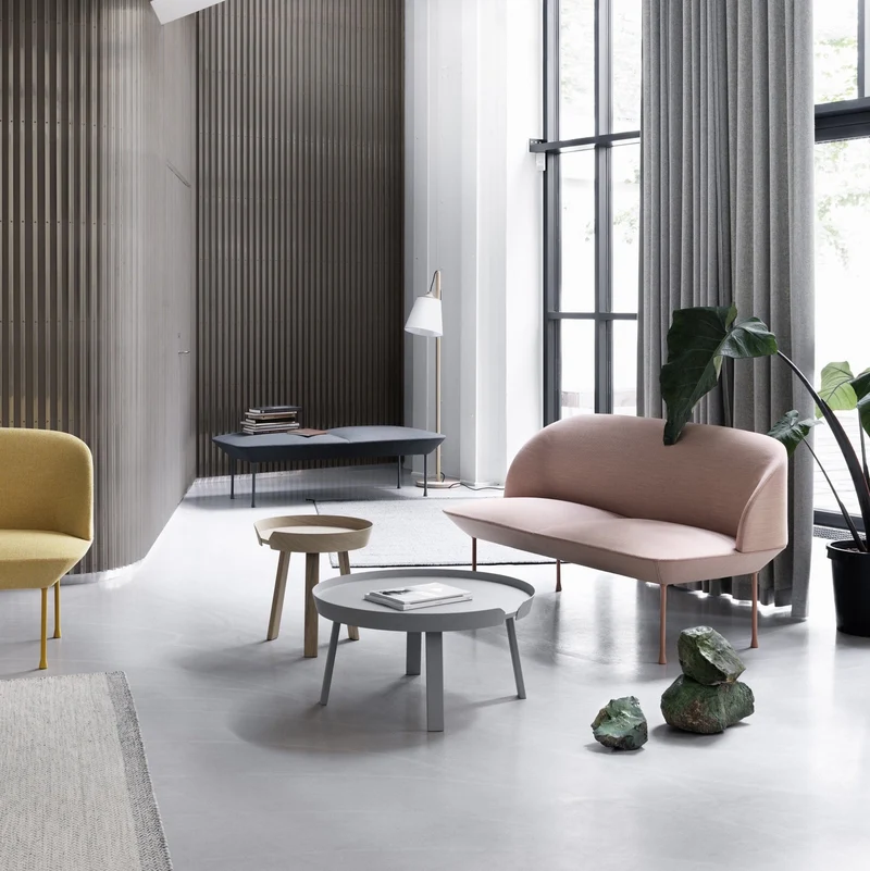 Canapé 3 places gris clair Oslo - Muuto
