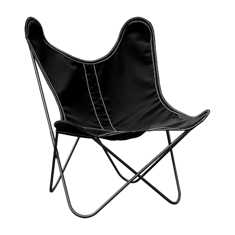 Fauteuil pour enfant en tissu noir Sunbrella BB - Airborne