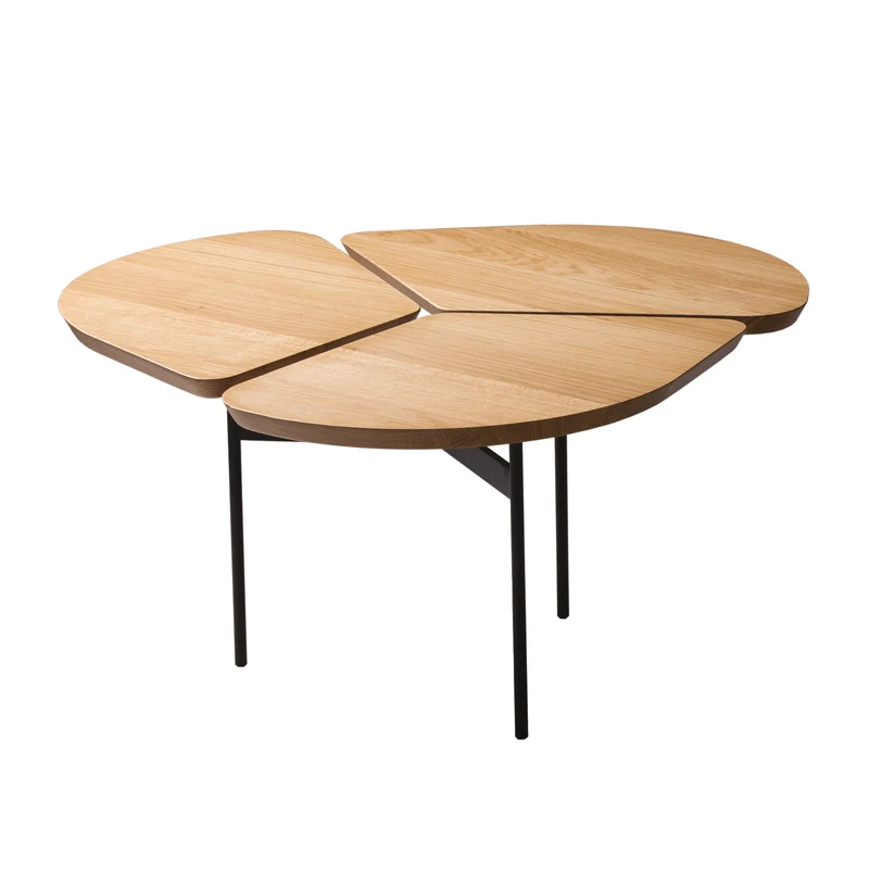 Table basse ronde en chêne naturel 70×70×36 cm Miss Trèfle S - Airborne