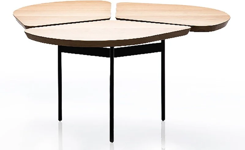 Table basse ronde en chêne naturel 70×70×36 cm Miss Trèfle S - Airborne