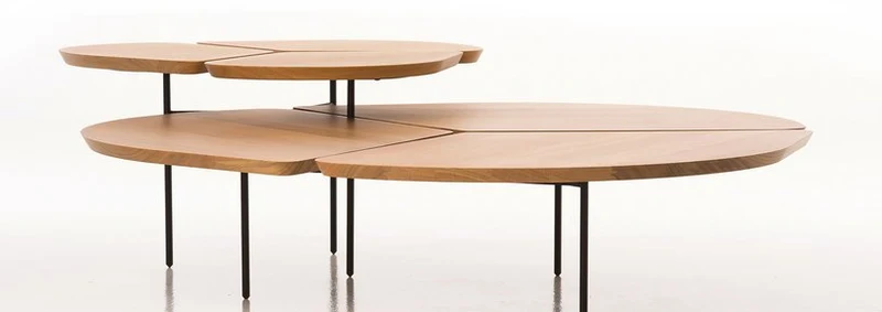 Table basse ronde en chêne naturel 70×70×36 cm Miss Trèfle S - Airborne