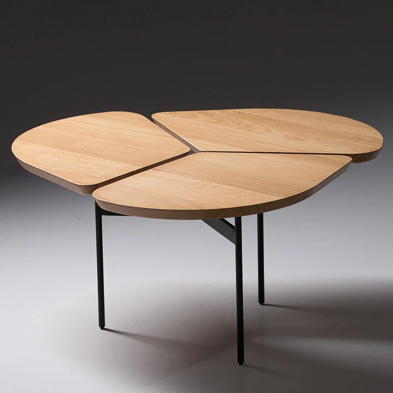 Table basse ronde en chêne naturel 70×70×36 cm Miss Trèfle S - Airborne