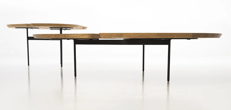 Table basse ronde en chêne naturel 120×120×36 cm Miss Trèfle XXL - Airborne