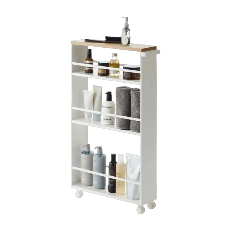 Chariot d'appoint en acier blanc Tower - Yamazaki