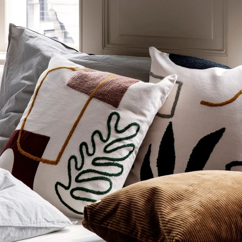 Coussin en coton blanc Mirage - Ferm Living