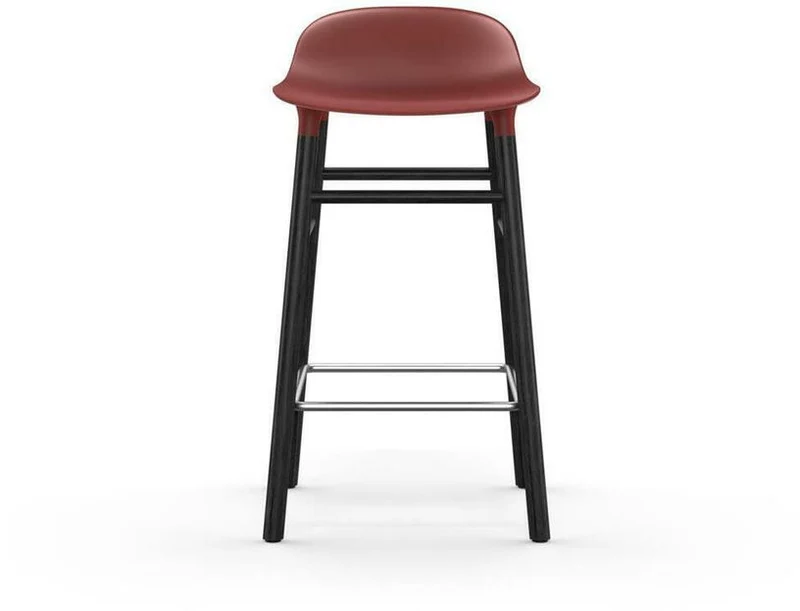 Tabouret de bar en bois noir et pp rouge 65 cm Form - Normann Copenhagen