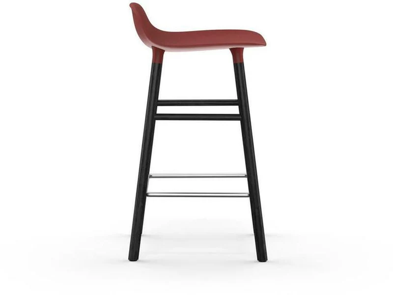 Tabouret de bar en bois noir et pp rouge 65 cm Form - Normann Copenhagen