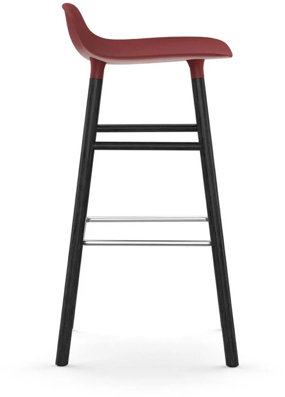 Tabouret de bar en bois noir et pp rouge 75 cm Form - Normann Copenhagen