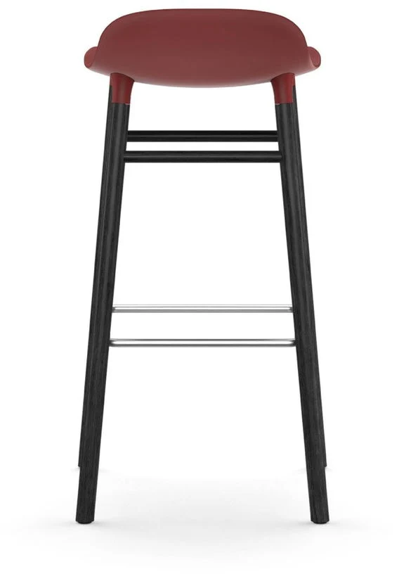 Tabouret de bar en bois noir et pp rouge 75 cm Form - Normann Copenhagen