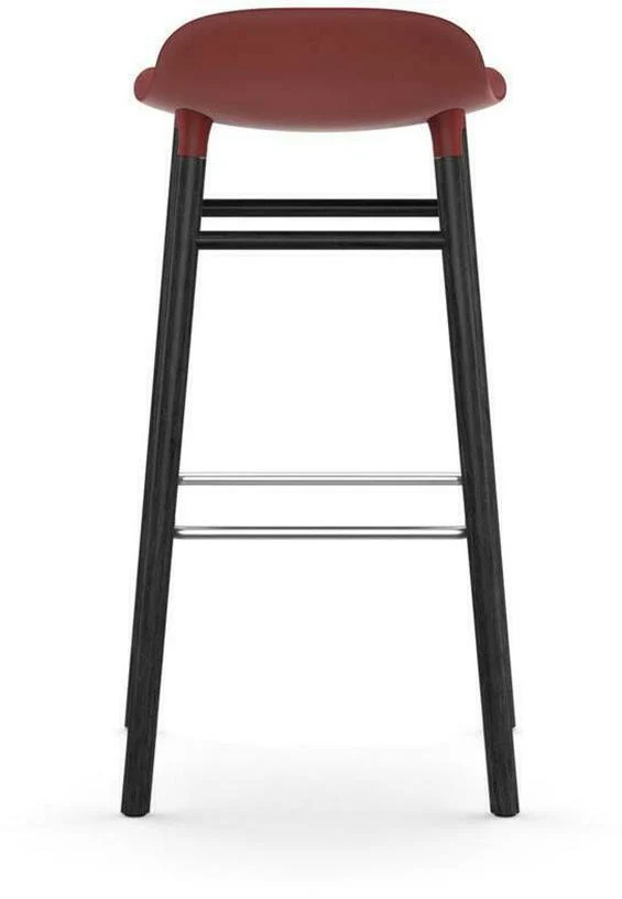 Tabouret de bar en bois noir et pp rouge 75 cm Form - Normann Copenhagen