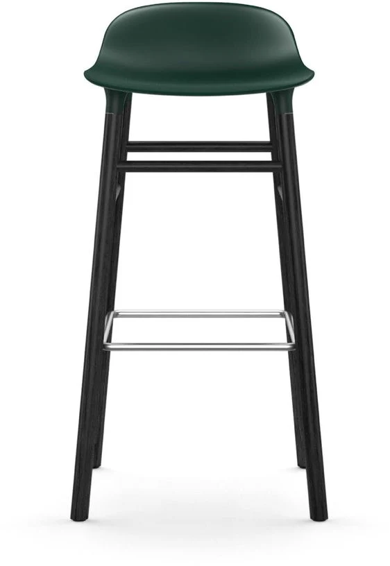Tabouret de bar en bois noir et pp vert 75 cm Form - Normann Copenhagen