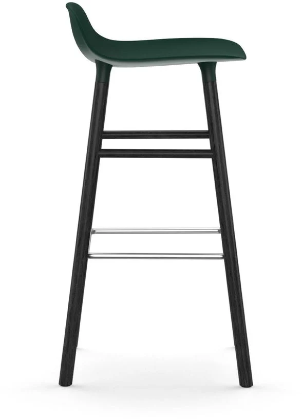 Tabouret de bar en bois noir et pp vert 75 cm Form - Normann Copenhagen