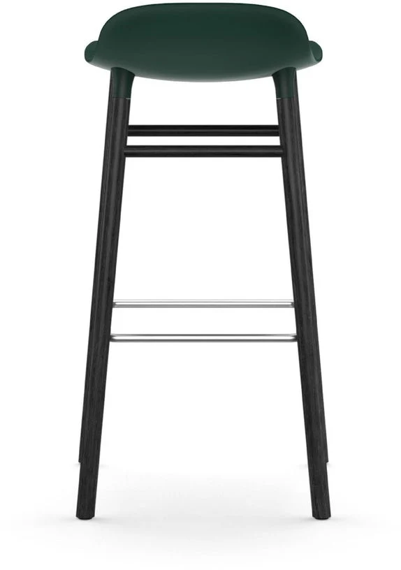Tabouret de bar en bois noir et pp vert 75 cm Form - Normann Copenhagen