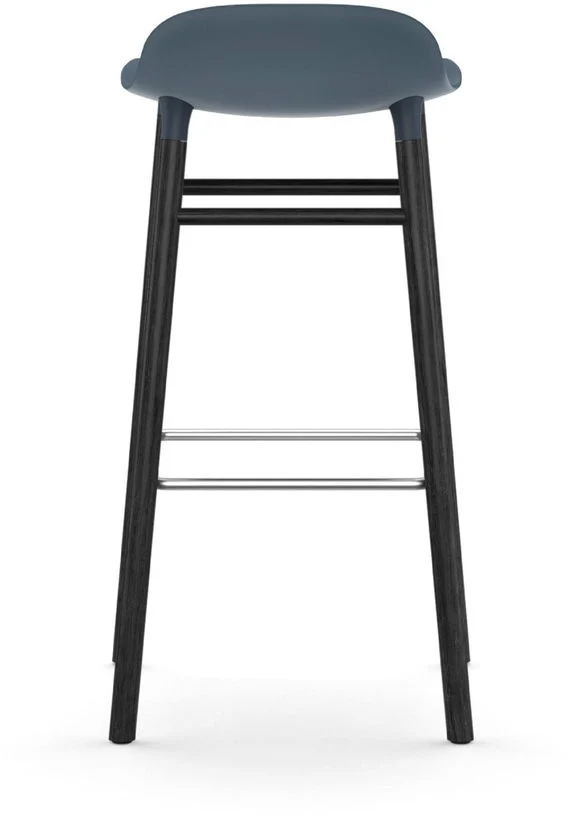Tabouret de bar en bois noir et pp bleu 75 cm Form - Normann Copenhagen