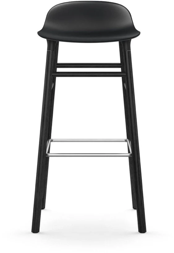 Tabouret de bar en bois noir et pp noir 75 cm Form - Normann Copenhagen