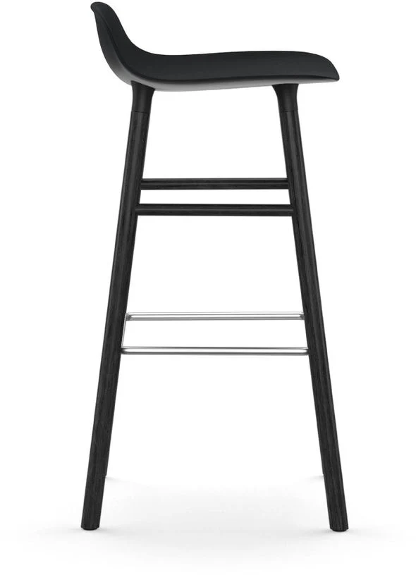 Tabouret de bar en bois noir et pp noir 75 cm Form - Normann Copenhagen