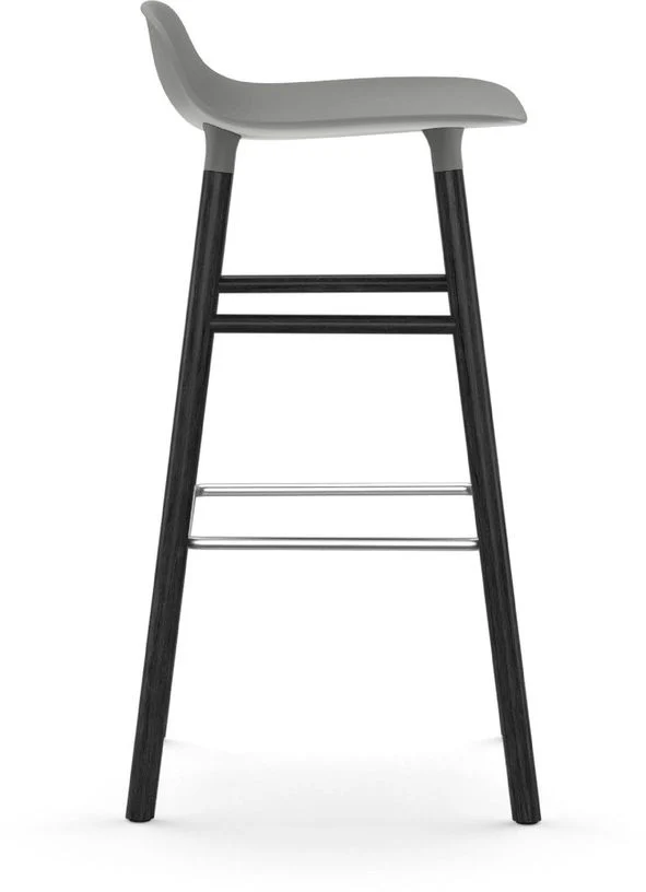 Tabouret de bar en bois noir et pp gris 75 cm Form - Normann Copenhagen