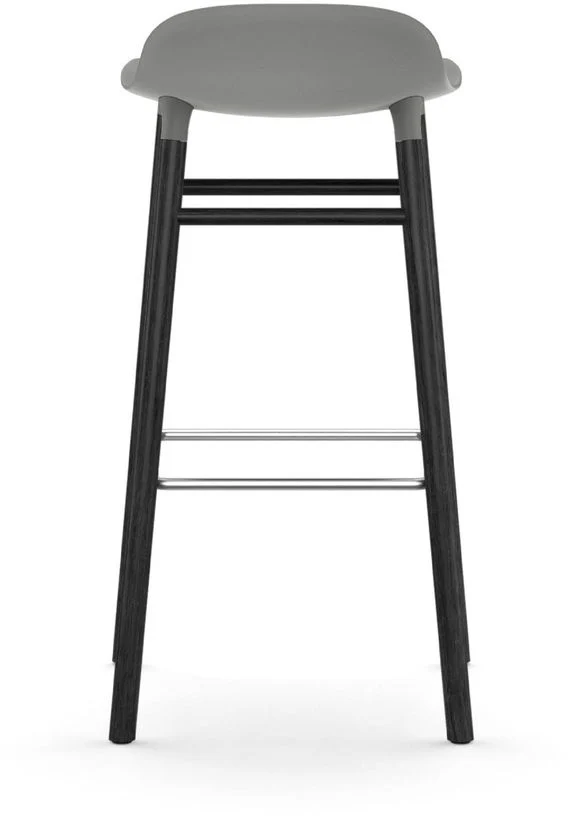 Tabouret de bar en bois noir et pp gris 75 cm Form - Normann Copenhagen