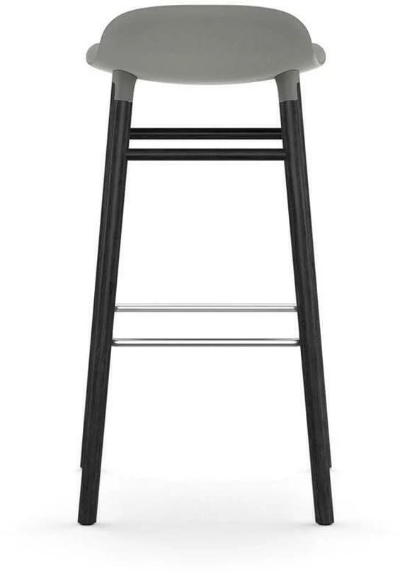 Tabouret de bar en bois noir et pp gris 75 cm Form - Normann Copenhagen