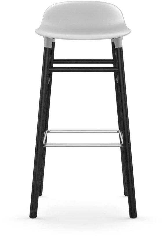 Tabouret de bar en bois noir et pp blanc 75 cm Form - Normann Copenhagen