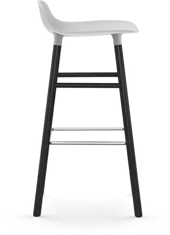 Tabouret de bar en bois noir et pp blanc 75 cm Form - Normann Copenhagen