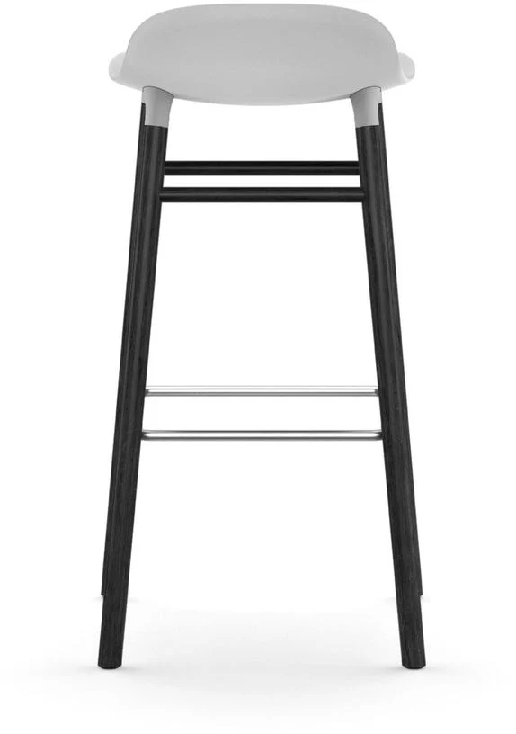 Tabouret de bar en bois noir et pp blanc 75 cm Form - Normann Copenhagen