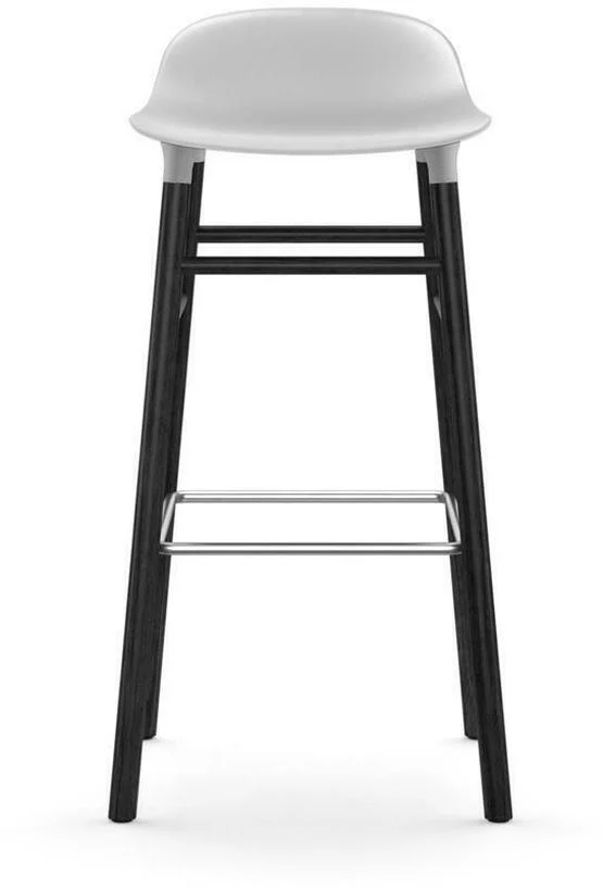 Tabouret de bar en bois noir et pp blanc 75 cm Form - Normann Copenhagen